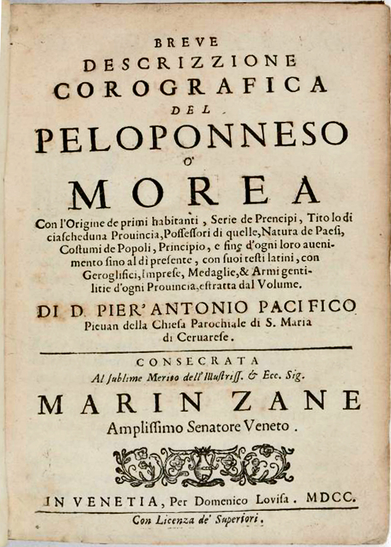 Breve Descrizione Corografica del Pelopo 0
